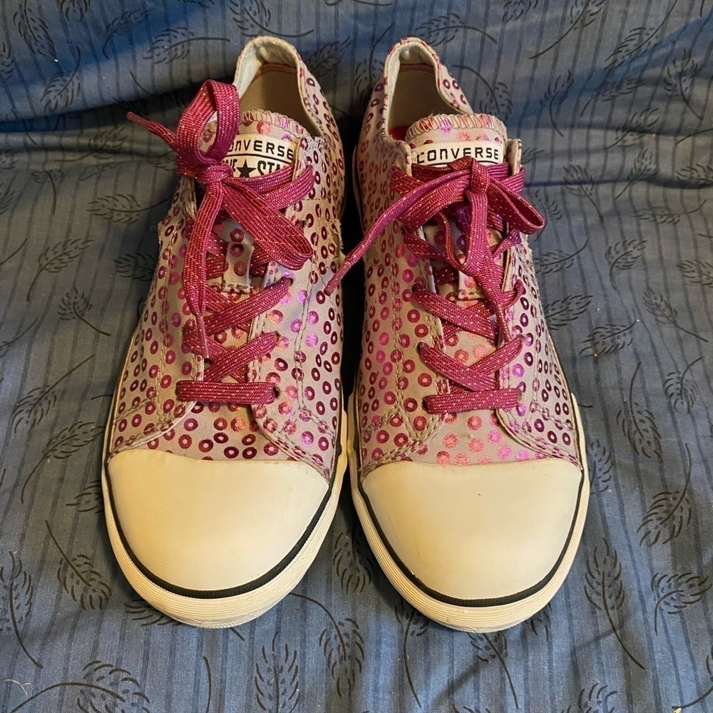 Converse one star metallic polka dot sneakers junior 6 womens 7